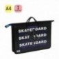 Папка с ручками А4 ArtSpace "Skateboard", пластик, на молнии, 75мм