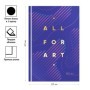 Ежедневник недатированный А5, 160л., 7БЦ, OfficeSpace "Моноколор. All for art", матовая ламинация, тиснение золотой фольгой