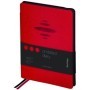 Ежедневник недатированный, А5, 136л., кожзам, Berlingo "Color Zone", черн. срез, с резинкой, красный