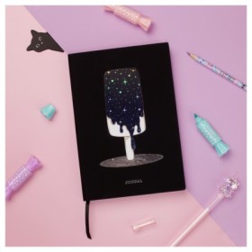 Ежедневник недатированный, А5, 136л., кожзам, MESHU "Magic. Ice cream", тон. блок, аппликация с анимированным изображением