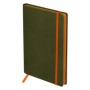 Ежедневник недатированный, А5, 136л., твердый переплет, кожзам, BG "Contrast. Khaki", болотный, цветной срез, на резинке
