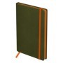 Ежедневник недатированный, А5, 136л., твердый переплет, кожзам, BG "Contrast. Khaki", болотный, цветной срез, на резинке
