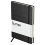 Ежедневник недатированный, А5, 136л., твердый переплет, диз. картон, BG "Glitter. Black", черный, на резинке, карман