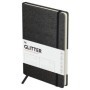 Ежедневник недатированный, А5, 136л., твердый переплет, диз. картон, BG "Glitter. Black", черный, на резинке, карман