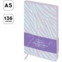 Ежедневник недатированный, А5, 136л., кожзам, Greenwich Line "Vision. Animal print. Zebra", тон. блок, цветной срез