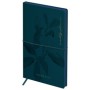 Еженедельник недатированный, 100*170мм, 64л., мягкий переплет, кожзам, Greenwich Line "Floret. Azure", с резинкой
