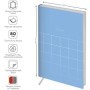 Ежедневник недатированный, А5, 136л., кожзам, Greenwich Line "Vision. Quadro. Icy blue", тон. блок, срез фольга
