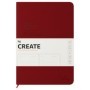 Ежедневник недатированный, А5, 136л., твердый переплет, кожзам, BG "Create. Berry", вишневый, цветной срез