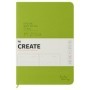 Ежедневник недатированный, А5, 136л., твердый переплет, кожзам, BG "Create. Lime", лаймовый, цветной срез