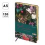 Ежедневник недатированный, А5, 136л., кожзам, Greenwich Line "Night garden. Dark persian", тон. блок