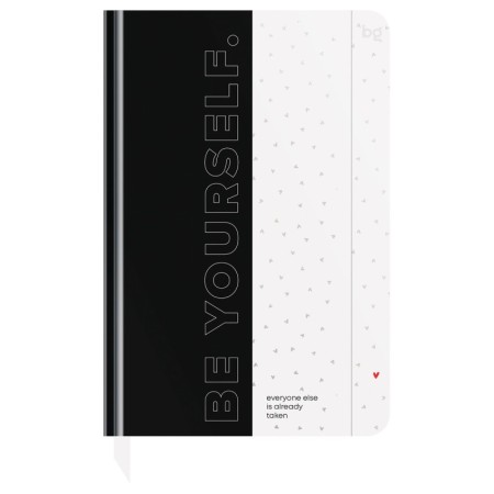 Ежедневник недатированный А5, 136л., 7БЦ BG "Minimal. B and W", глянцевая ламинация, отд. фольгой
