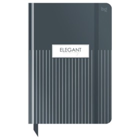 Ежедневник недатированный А5, 136л., 7БЦ BG "Minimal. Black", глянцевая ламинация, отд. фольгой
