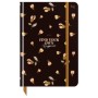 Ежедневник недатированный А5, 136л., 7БЦ BG "Flowery. Black", глянцевая ламинация, отд.фольгой