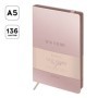 Ежедневник недатированный, А5, 136л., кожзам, Greenwich Line "New Story. Rose gold", тон. блок