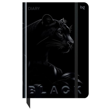 Ежедневник недатированный А5, 136л., 7БЦ BG "Пантера", soft tuch, выборочный лак