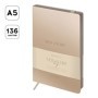 Ежедневник недатированный, А5, 136л., кожзам, Greenwich Line "New Story. Beige", тон. блок