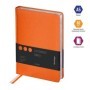 Ежедневник недатированный, А5, 160л., кожзам, Berlingo "Starlight", серебр. срез, оранжевый