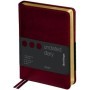 Ежедневник недатированный, А6, 160л., кожзам, Berlingo "xGold", зол. срез, бордовый