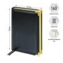 Ежедневник недатированный, А5, 160л., кожа, Delucci, гладкая кожа, золот. срез, черный