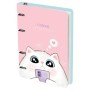Тетрадь на кольцах А5, 100л., MESHU Cat book, картон, матовая ламинация, выборочный УФ-лак