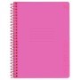 Тетрадь 48л., А5, клетка на пластиковом гребне, BG Neon. Pink, пластиковая обложка