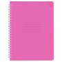 Тетрадь 48л., А5, клетка на силиконовом гребне, BG Neon. Pink, пластиковая обложка