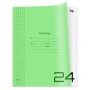 Тетрадь 24л. клетка BG UniTone. Neon, пластиковая обложка, неон салатовый