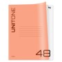 Тетрадь 48л. клетка BG UniTone. Neon, пластиковая обложка, неон оранжевый