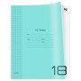 Тетрадь 18л., клетка BG UniTone. Neon, пластиковая обложка, неон голубой