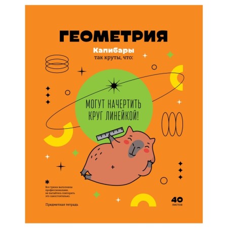 Тетрадь предметная 40л. BG Записки школьника - Геометрия , эконом