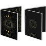 Тетрадь 80л., А5, клетка на гребне MESHU Black cat, двойная обложка, матовая ламинация, тиснение фольгой