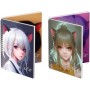 Тетрадь 80л., А5, клетка на гребне MESHU Neko, двойная обложка, матовая ламинация, тиснение фольгой