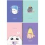 Тетрадь 80л., А5, клетка на гребне MESHU Cat Book, двойная обложка, матовая ламинация, выб.лак