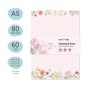 Сменный блок 80л., А5, MESHU Field flowers, пленка т/у, в клетку