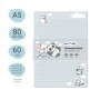 Сменный блок 80л., А5, MESHU Cute panda, пленка т/у, в клетку