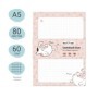 Сменный блок 80л., А5, MESHU Нappy cat, пленка т/у, в клетку