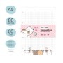 Сменный блок 80л., А5, MESHU Kittens, пленка т/у, в клетку