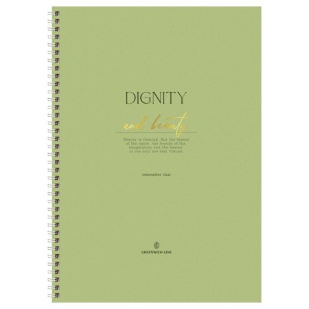 Тетрадь 80л., А4, клетка на гребне GreenwichLine Dignity, матовая ламинация, тиснение фольгой, 80г/м2