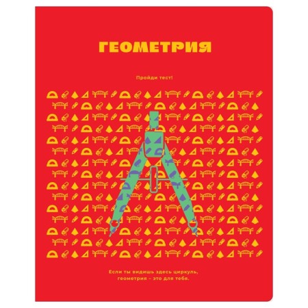 Тетрадь предметная 48л. BG Профтест - Геометрия, эконом