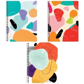 Тетрадь 48л., А5, клетка на гребне GreenwichLine Abstract pattern, глянцевая ламинация, тиснение фольгой, 70г/м2