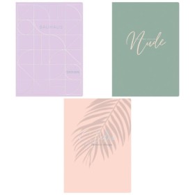 Тетрадь 80л., А4, клетка GreenwichLine Nude, матовая ламинация, тиснение фольгой, 70г/м2