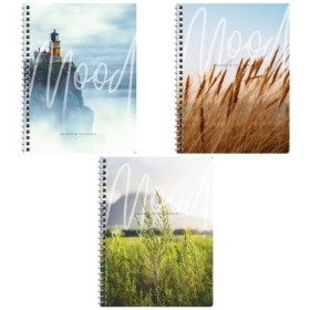 Тетрадь 80л., А5, клетка на гребне GreenwichLine Mood, матовая ламинация, 70г/м2