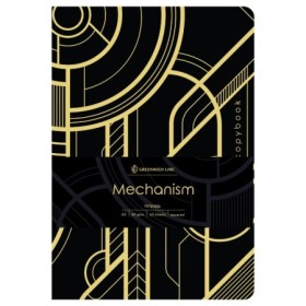 Тетрадь 40л., А5, клетка на сшивке Greenwich Line Mechanism, софт-тач ламинация, тиснение фольгой, тон. блок 80г/м2