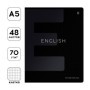 Тетрадь предметная 48л. Greenwich Line Сolor black - Английский язык, софт-тач ламинация, выборочный УФ-лак, 70г/м2