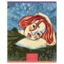 Тетрадь 48л., А5, клетка Greenwich Line Ornament girls, матовая ламинация, тиснение фольгой, 70г/м2