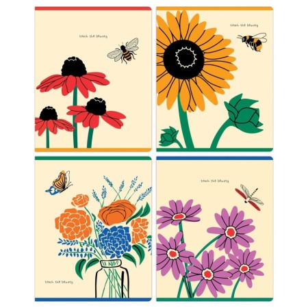 Тетрадь 48л., А5, клетка Greenwich Line Touch the beauty, софт-тач ламинация, выб. лак, 70г/м2