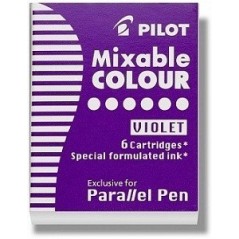 Картриджи для ручек каллиграфия Pilot PARALLEL PEN фиолетовые  6шт. 