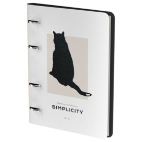 Тетрадь на кольцах А5, 80л. ЛАЙТ, кожзам, Greenwich Line Минимализм, тон. блок