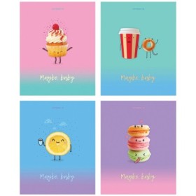 Тетрадь 48л., А5, клетка BG Maybe baby, soft-touch ламинация