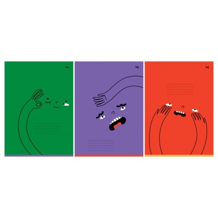 Тетрадь 96л., А4, клетка BG Monocolor. Emotions